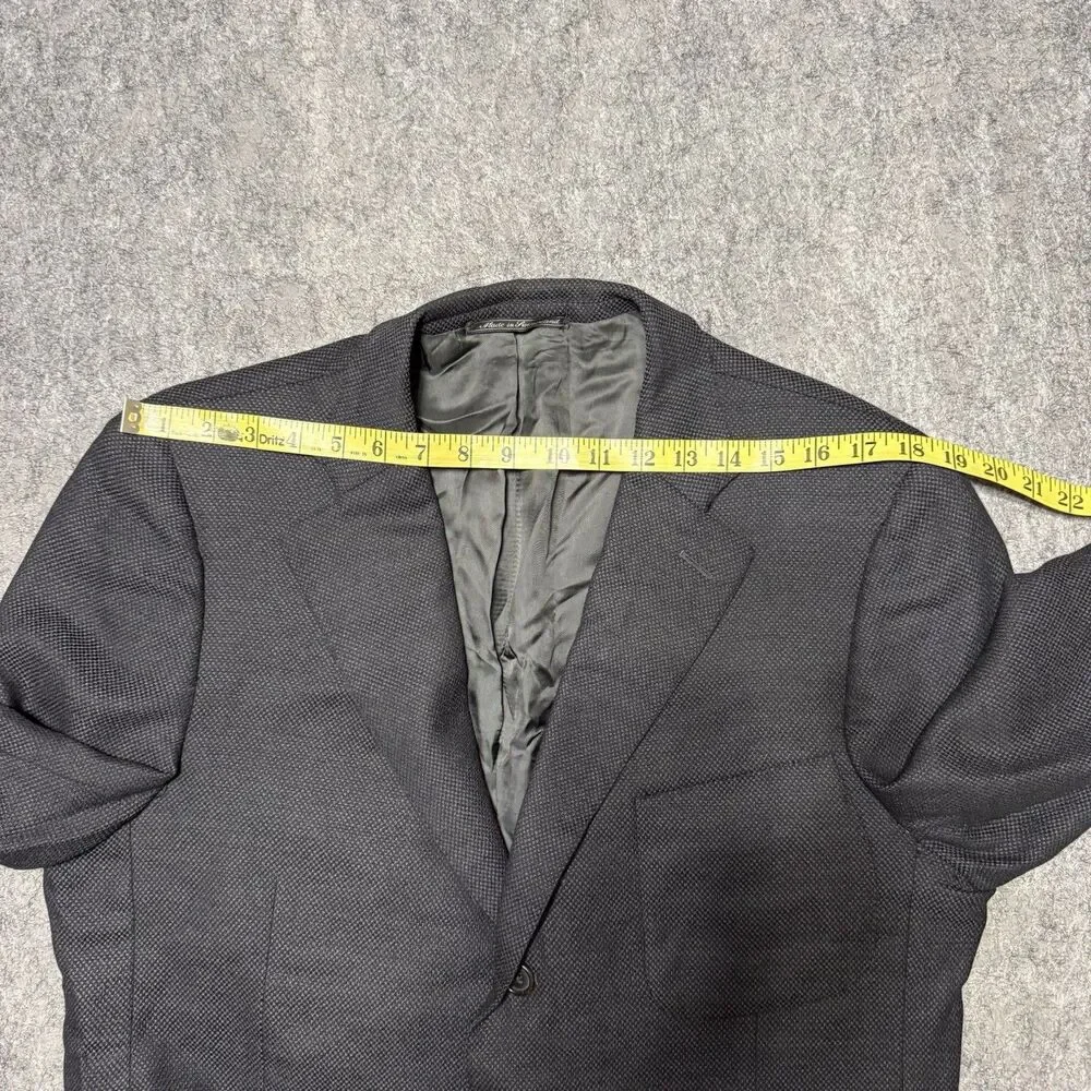 Vintage Ermenegildo Zegna Traveller Jacket Blazer Mens 56 EU 46 US Black Wool